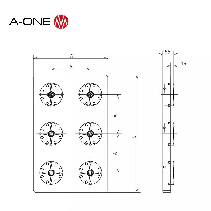 Đầu kẹp định vị Zero-Point 6 vị trí A-ONE 3A-110120 / 3A-110121
