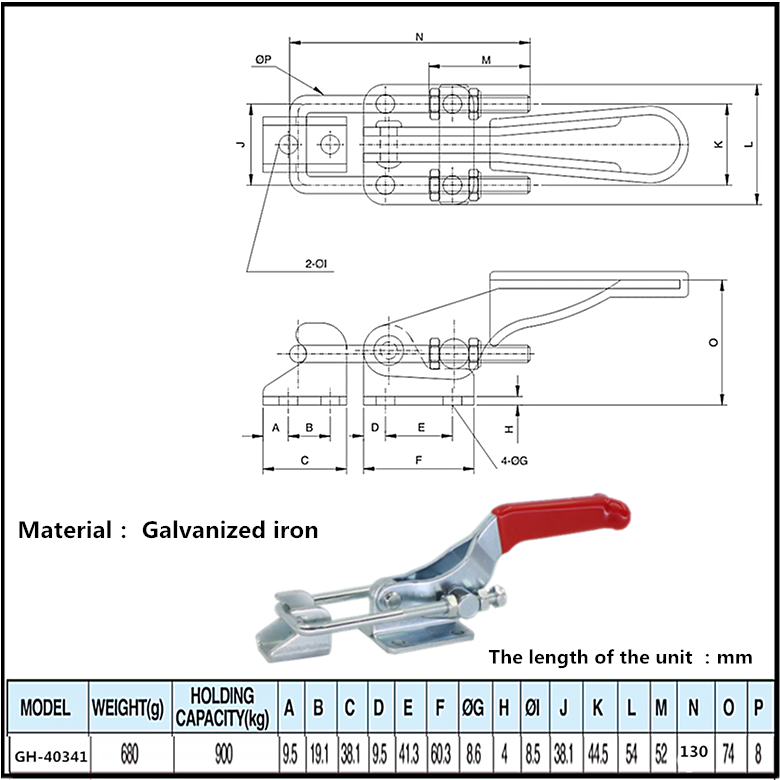 Cam kẹp GH-40341 Latch Toggle clamp
