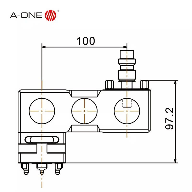 Đầu kẹp nối ngang 100H A-one 3A-300102 | 100H Extension Chuck