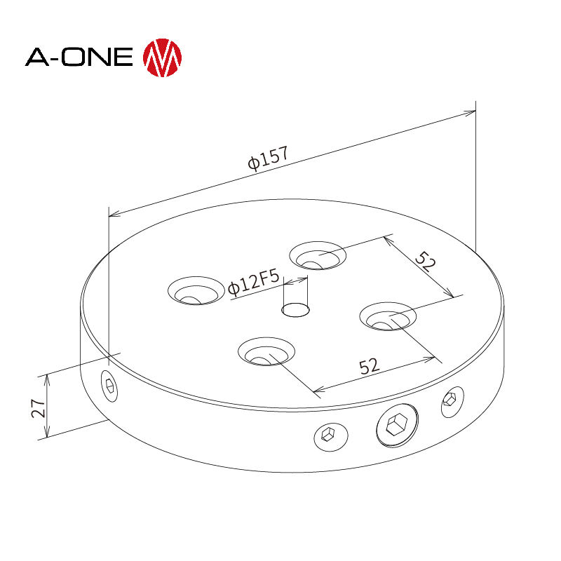 Tấm đế Zero-Point khóa mở nhanh 3A-110172 | A-ONE Quick Lock Plate