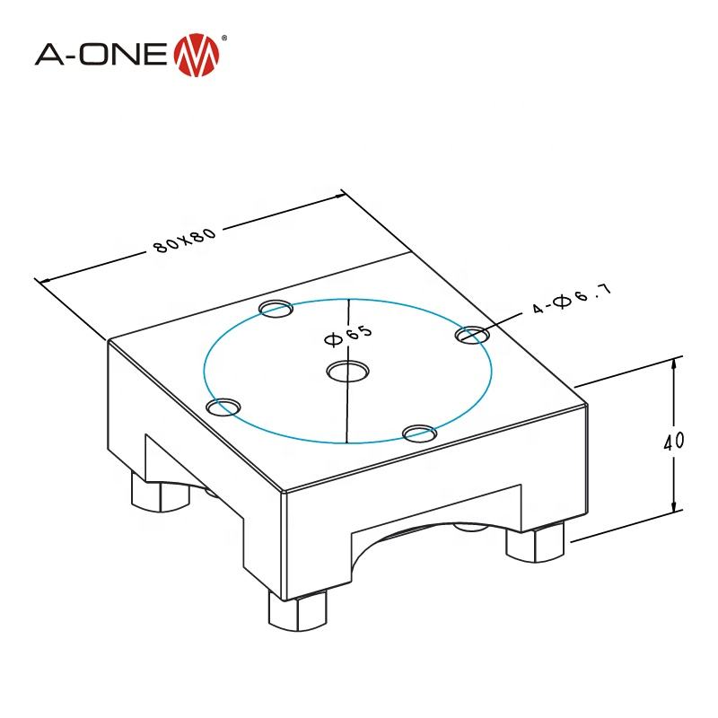 Gá điện cực nhôm 80×80mm A-ONE 3A-500132 | Uniplate