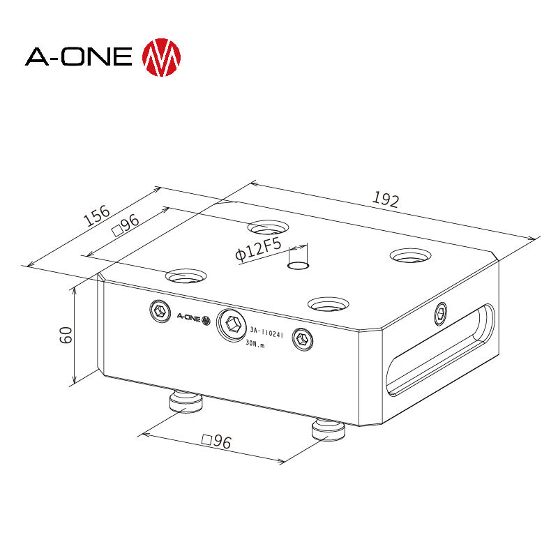 Tấm đế Zero-Point khóa mở nhanh 3A-110241 ( cao 60mm)