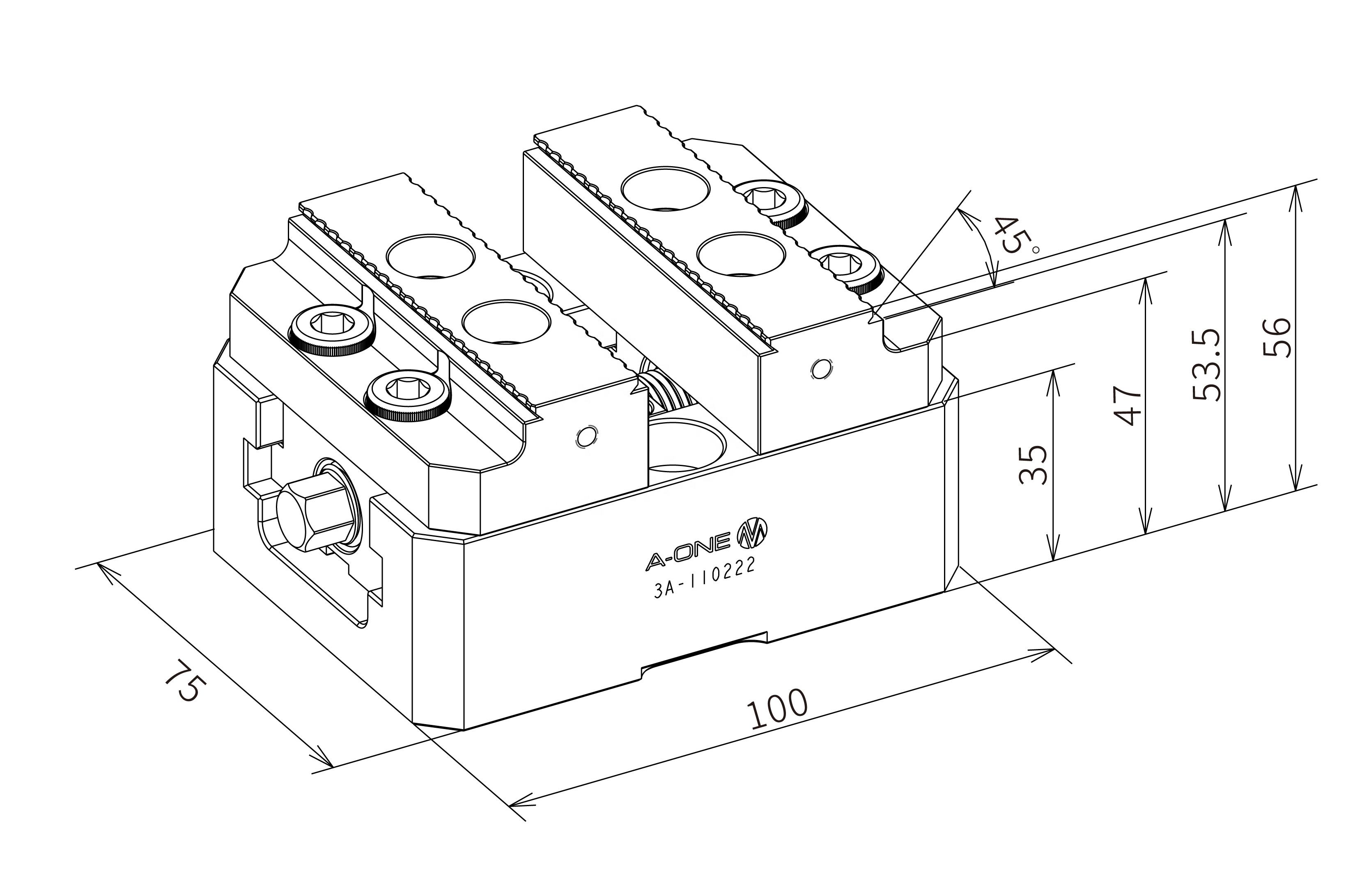 Ê tô tự định tâm A-ONE 3A-110222