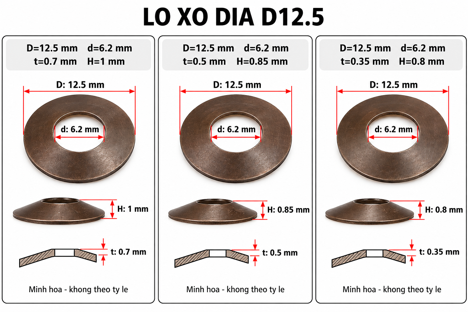 Lò xo đĩa D12.5