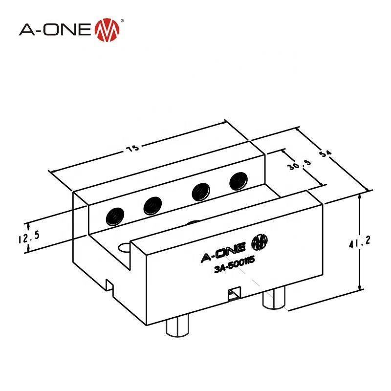 Gá điện cực chữ nhật A-ONE 3A-500115 (Bộ 12 cái) | Uniholder