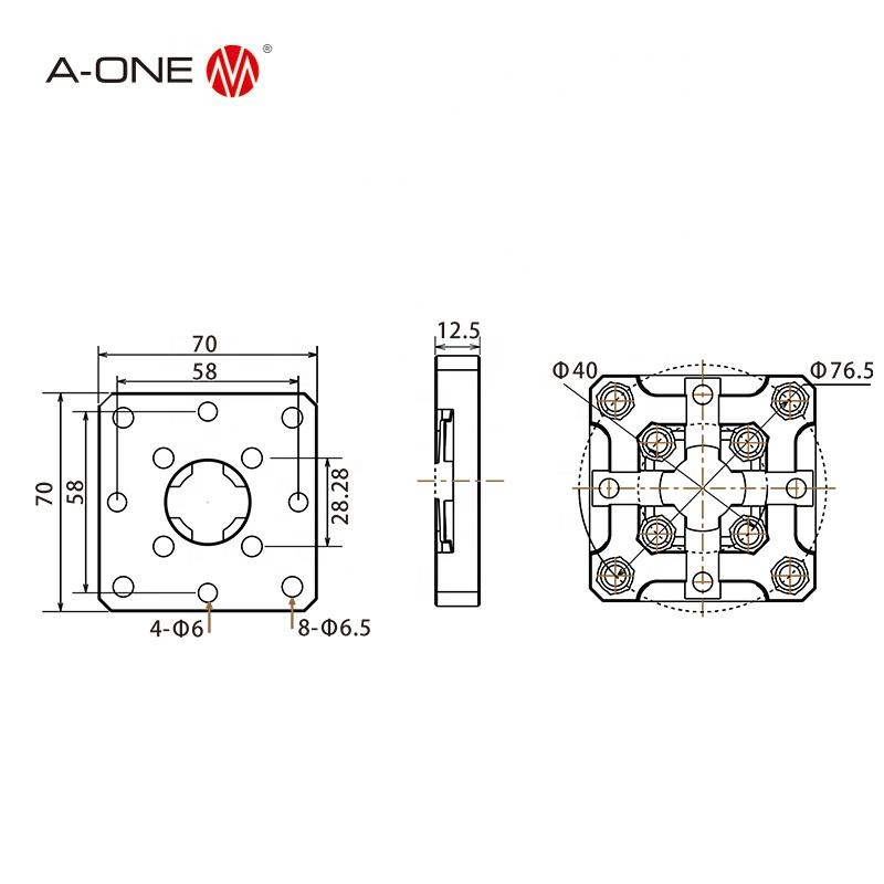 Tấm Căn Tâm 70×70 – R Centering Plate A-one 3A-400090
