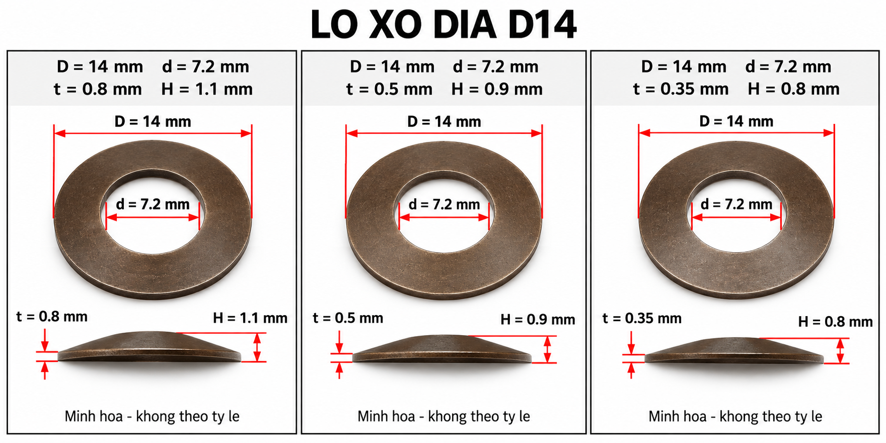 Lò xo đĩa D14