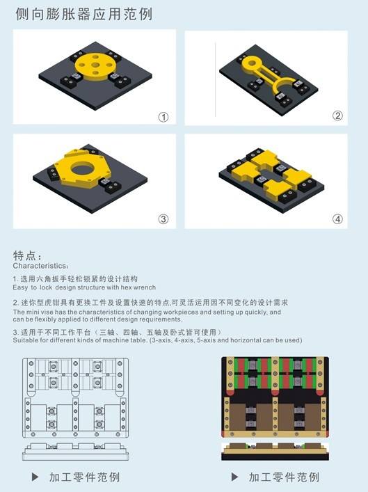 Bộ giãn nở kẹp CNC 39×21×15 mm A-ONE 3A-110081