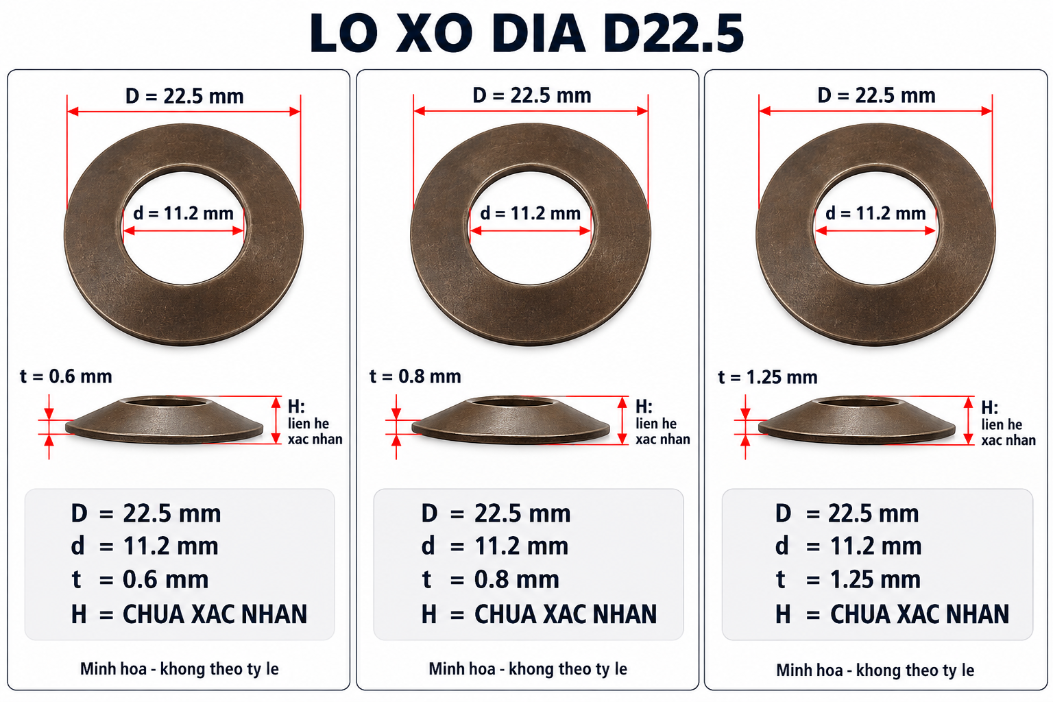Lò xo đĩa D22.5