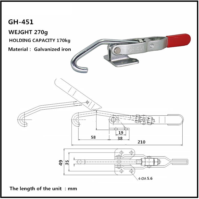 Cam kẹp GH-451 Latch Toggle clamp