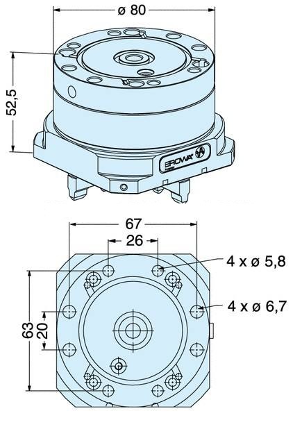 Chụp kẹp nhanh 80 A-ONE 3A-100001 | Quick chuck 80