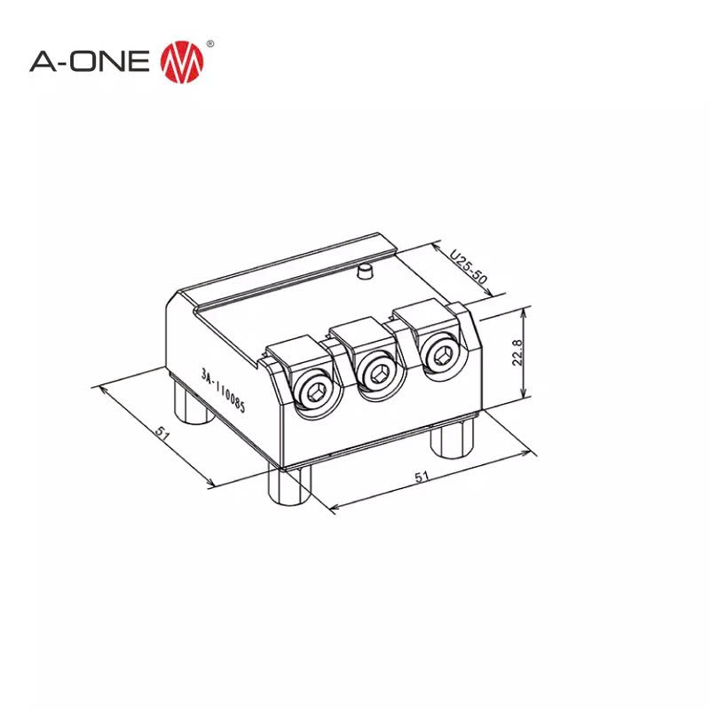 Bộ kẹp phôi dạng nêm A-ONE U25 3A-110085