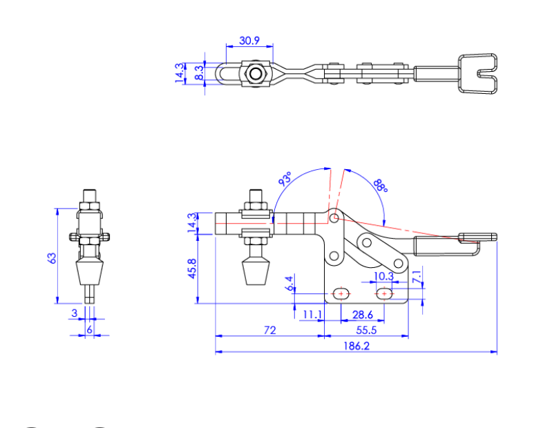 Cam kẹp GH-22170 Horizontal Toggle Clamp