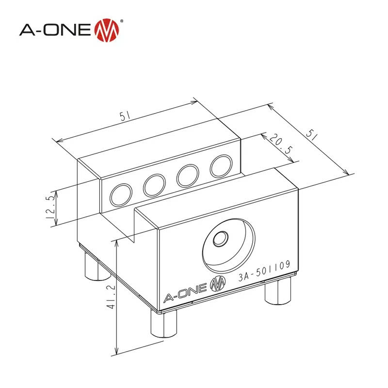 Gá điện cực chữ nhật A-ONE 3A-501109 (Bộ 12 cái) | Uniholder