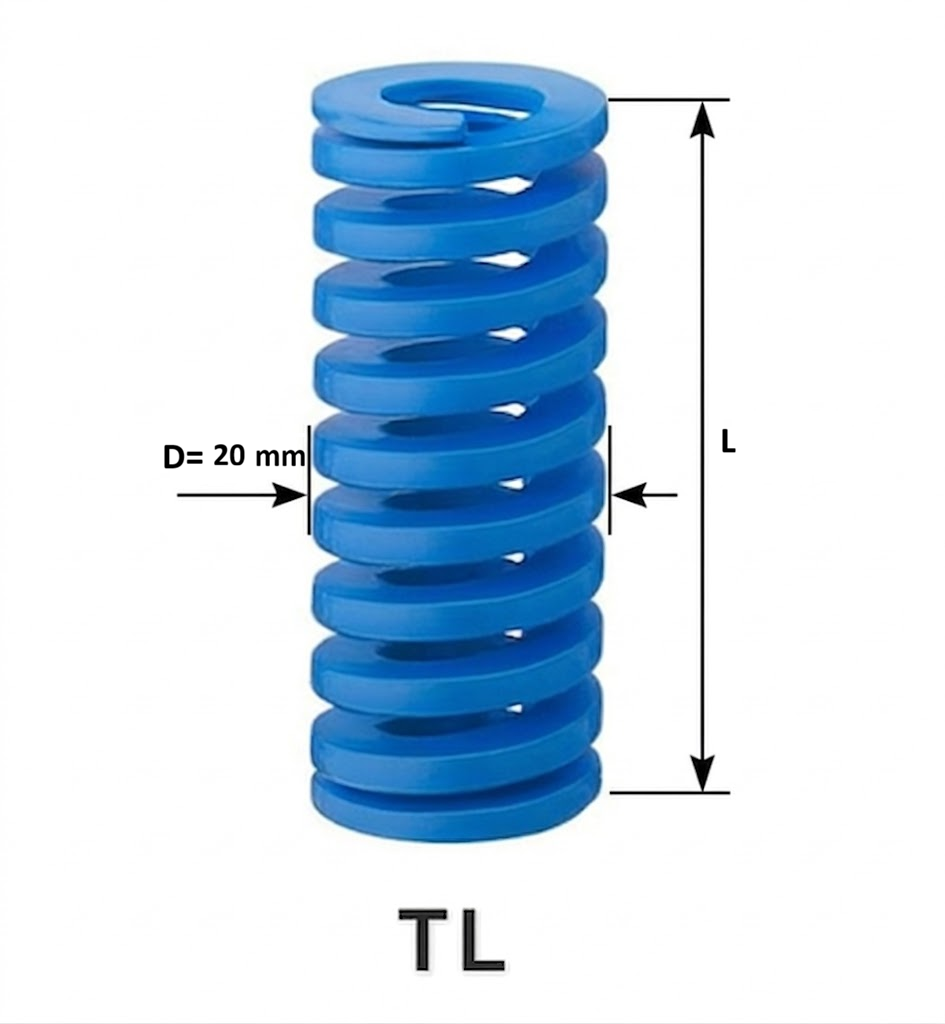 Tl20 Lò Xo Khuôn Mẫu TL20 màu xanh dương - Tải Nhẹ, Đầy Đủ Chiều Dài