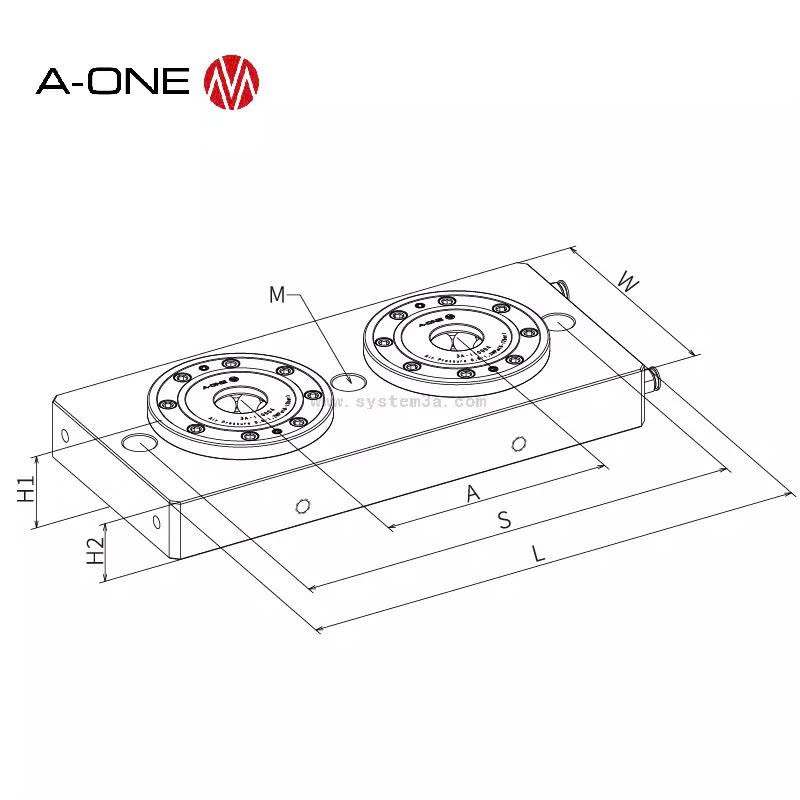 Đế định vị nhanh đôi A-ONE – Centering Base Plate Double