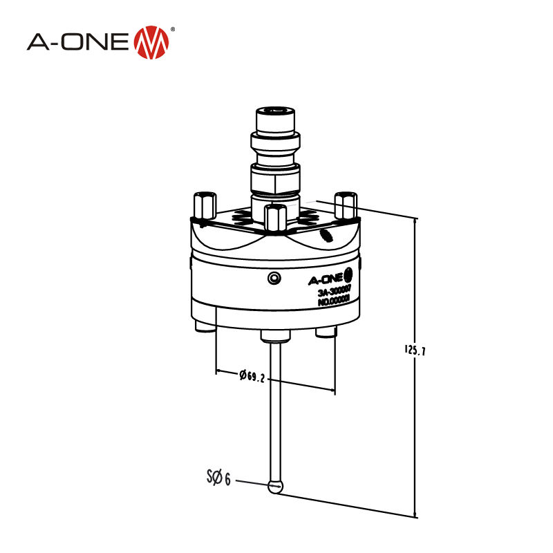 Cảm biến bi Ø6 A-One 3A-300007 | Sensor with ball DØ6