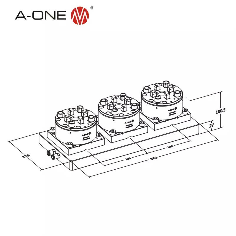 Đầu kẹp khí nén 3 chấu R 3A-100066