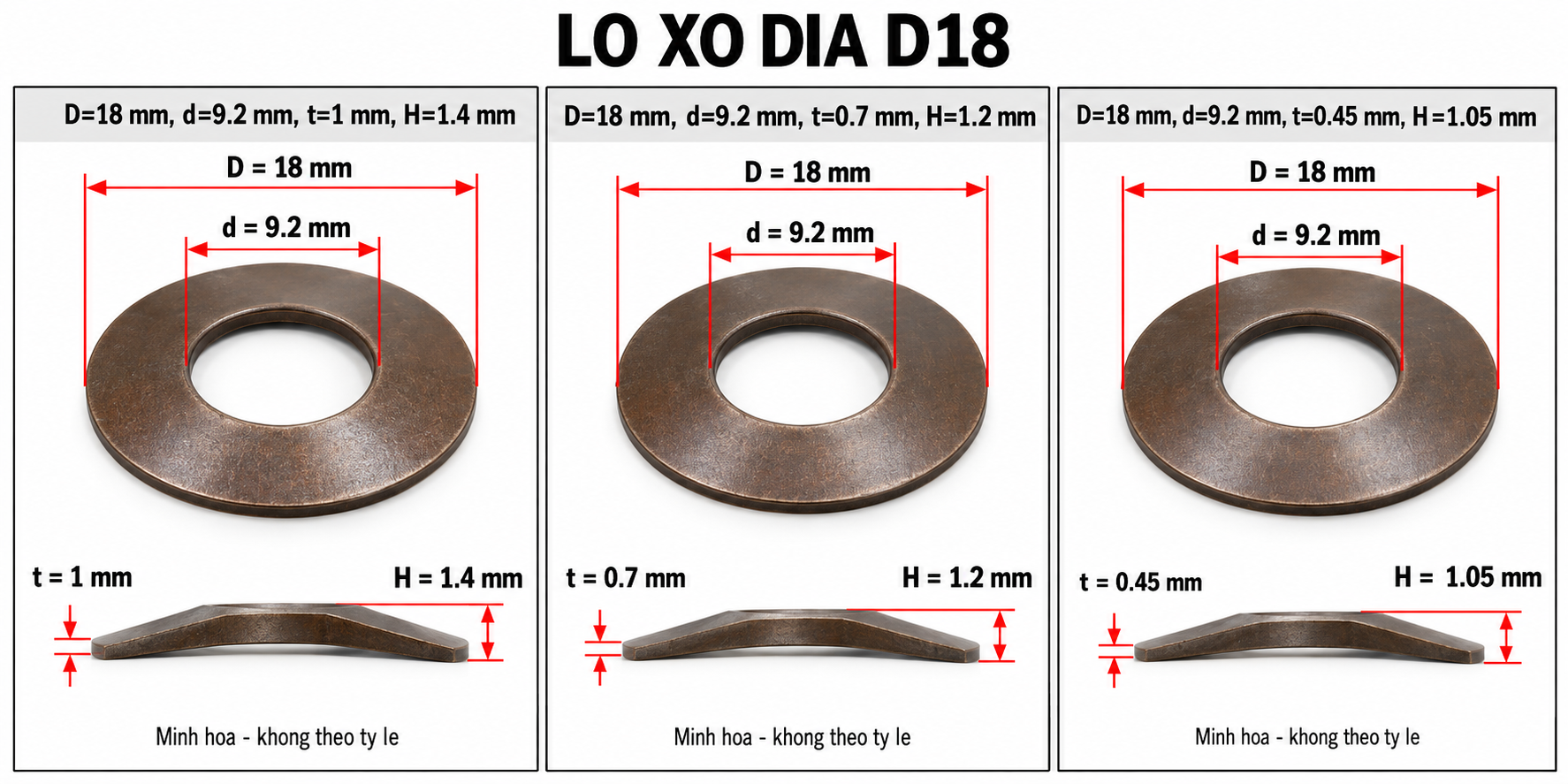 Lò xo đĩa D18