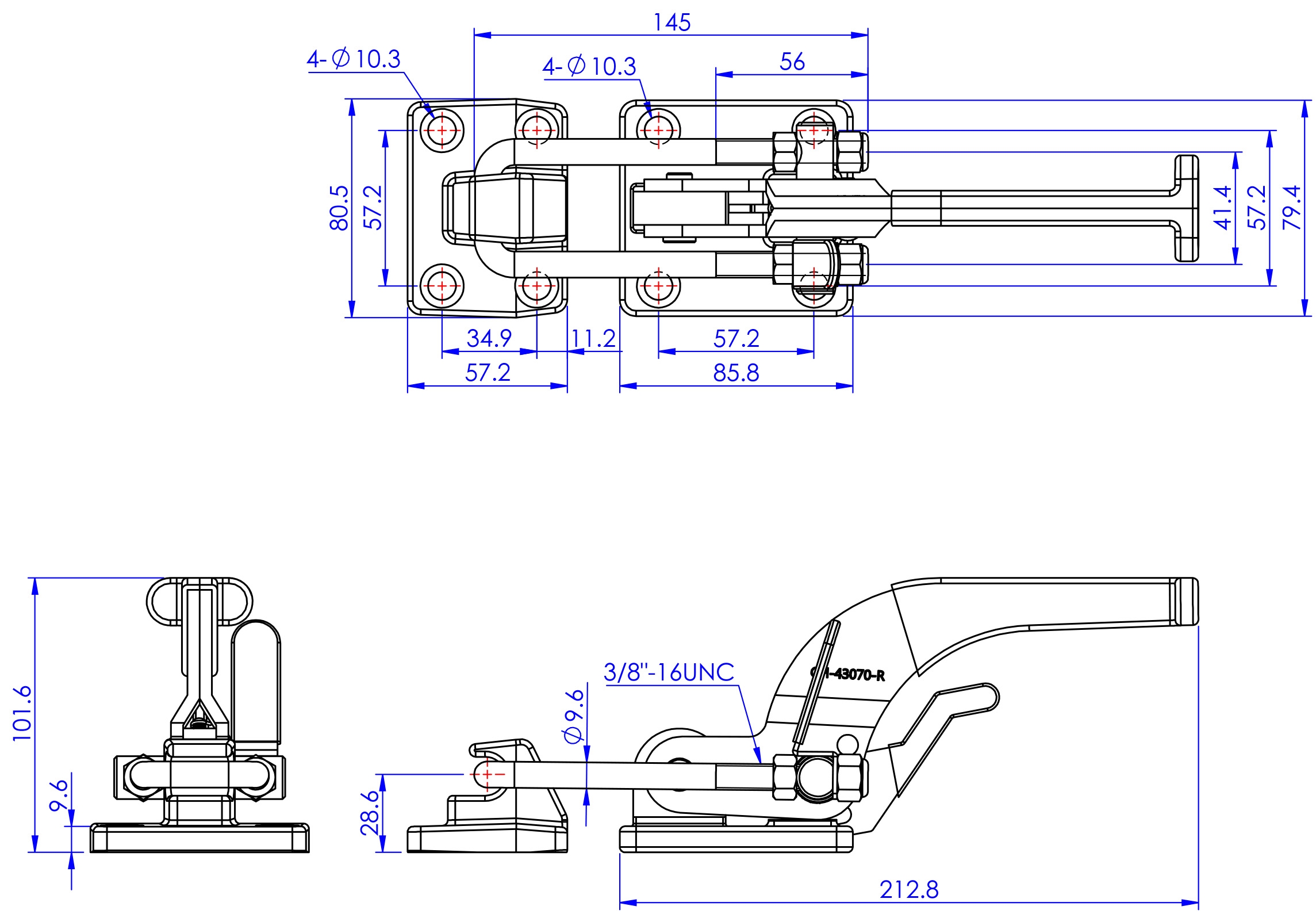 Cam kẹp GH-40470-R Latch Toggle clamp