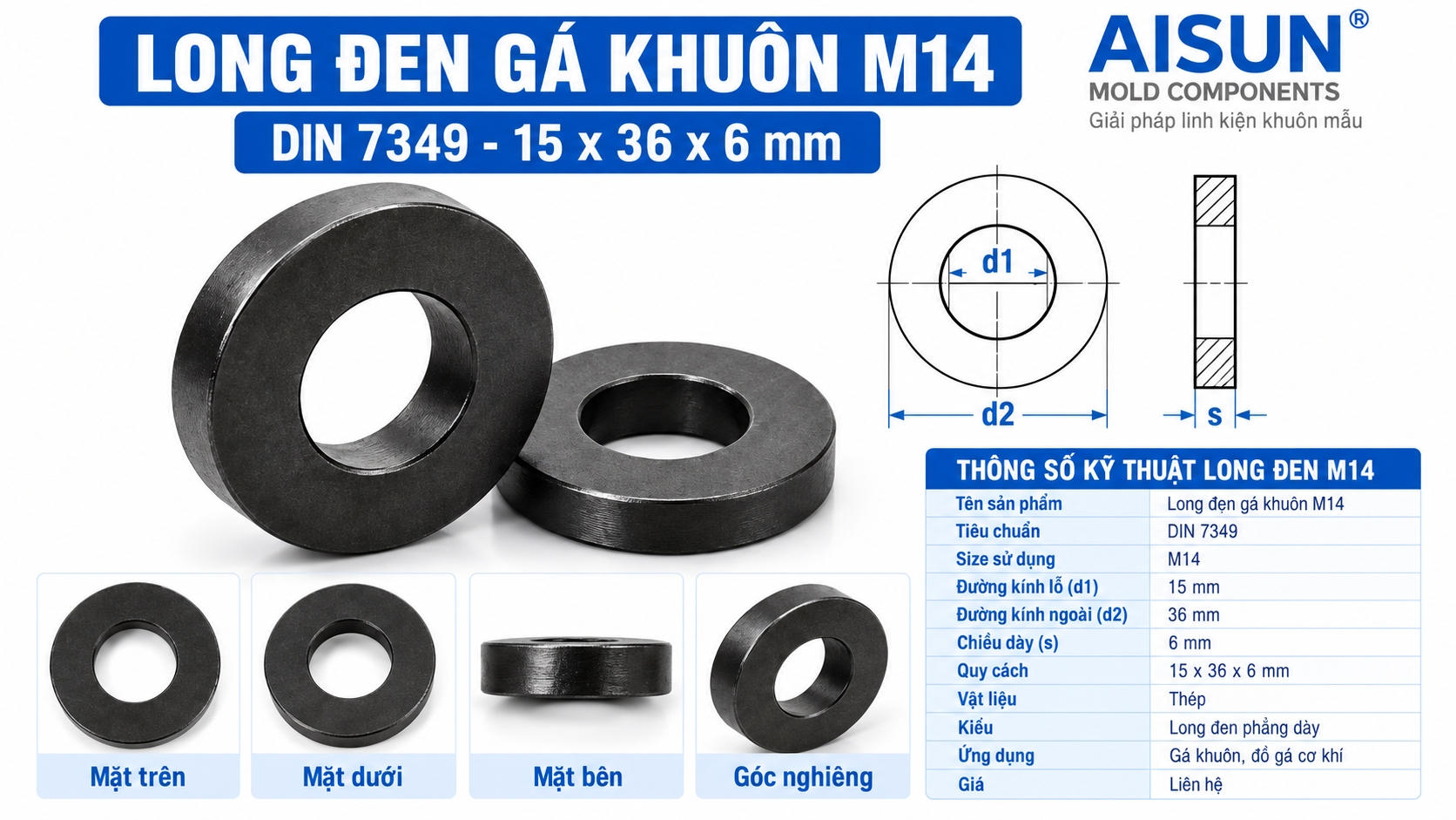 Long Đen Gá Khuôn M14