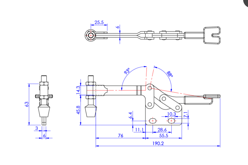 Cam kẹp GH-22180 Horizontal Toggle Clamp