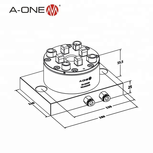 Mâm cặp R kèm đế gá chuẩn 3R A-one 3A-100062