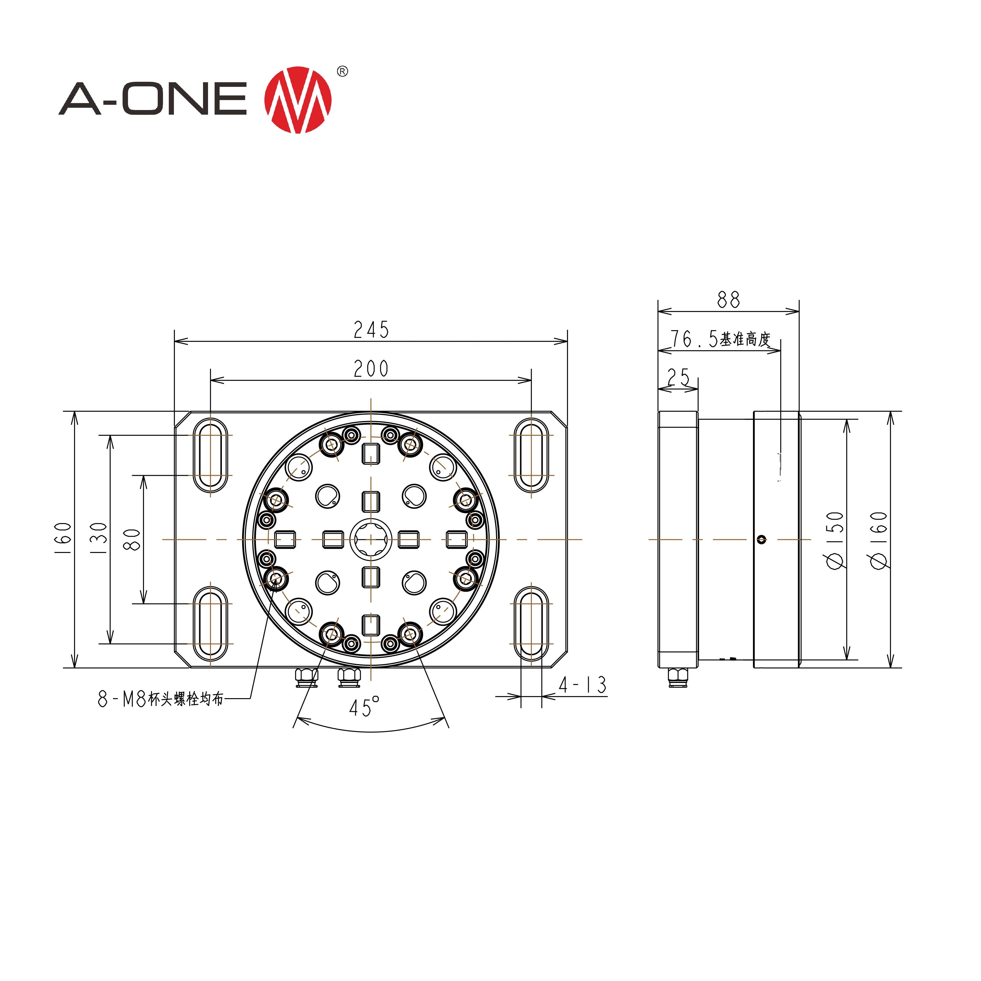 Mâm cặp khí nén R150 A-one 3A-100076
