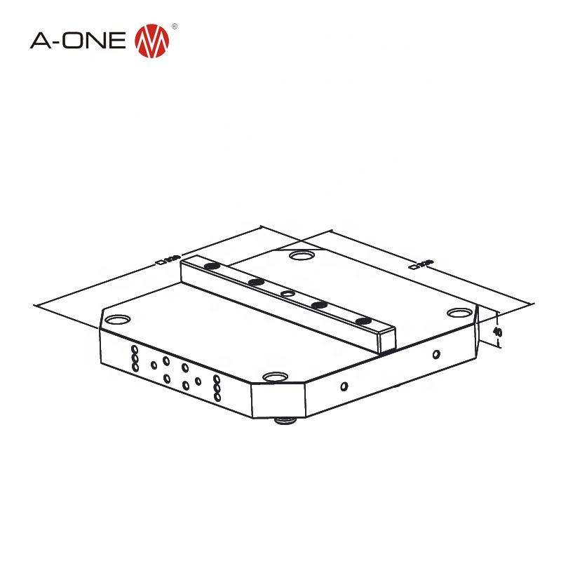 Pallet căn chỉnh UPC có ray dẫn hướng 320×320×40mm A-ONE 3A-100045