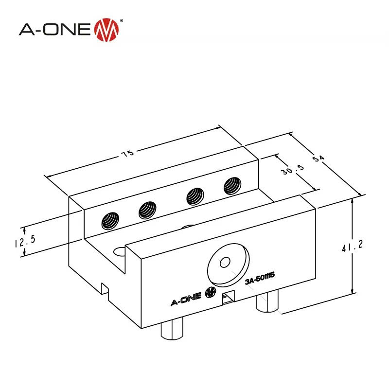 Gá điện cực chữ nhật A-ONE 3A-501115 | Uniholder