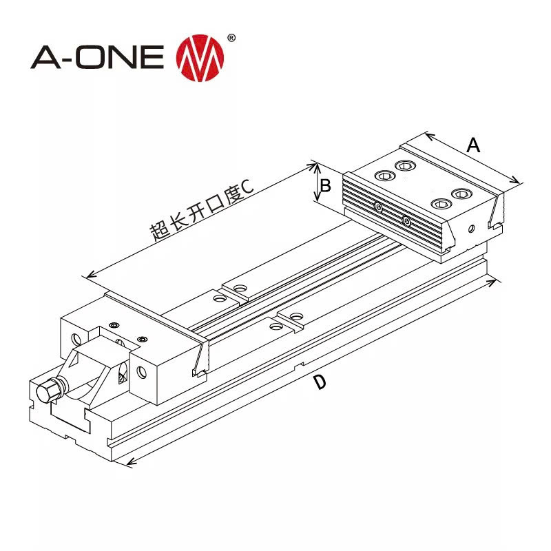 Ê-tô kẹp phôi cỡ lớn A-ONE 3A-20 | Kẹp phôi lớn cho máy CNC