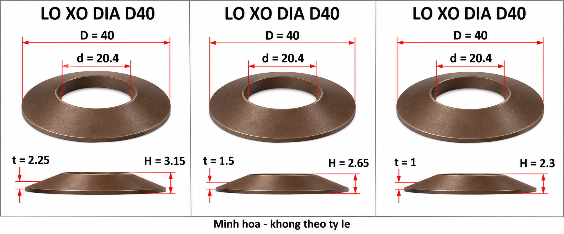 Lò xo đĩa D40