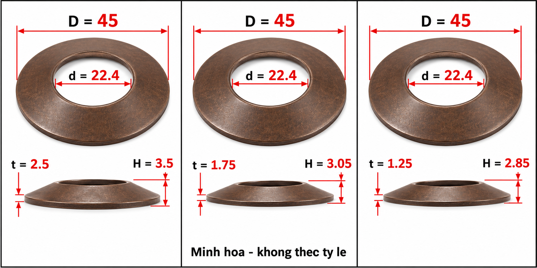 Lò xo đĩa D45