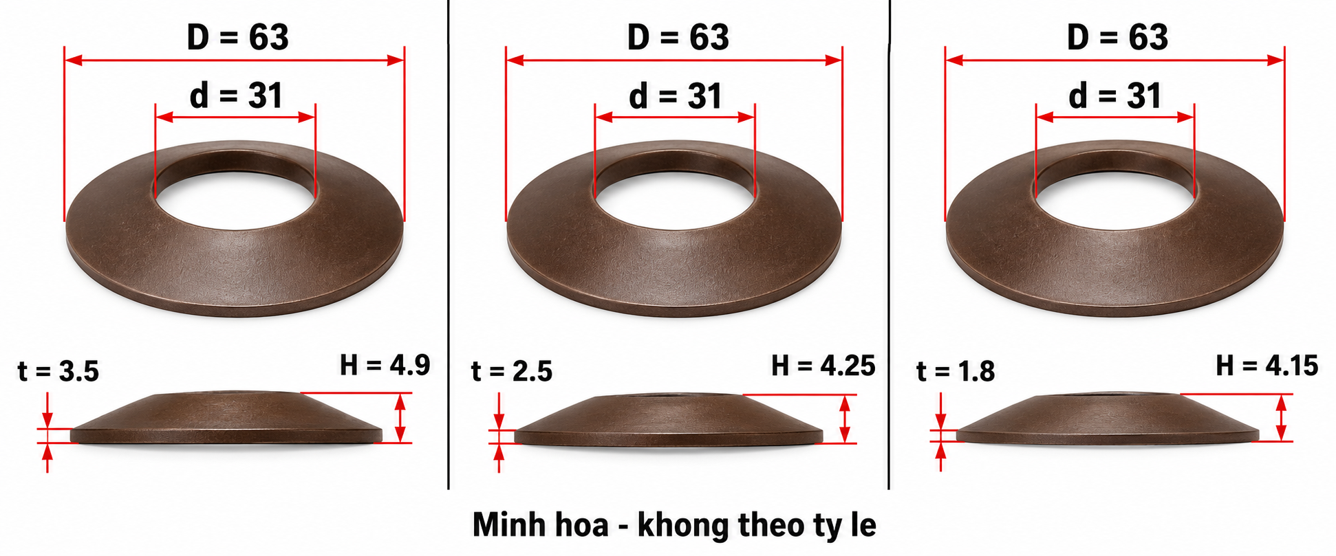 Lò xo đĩa D63
