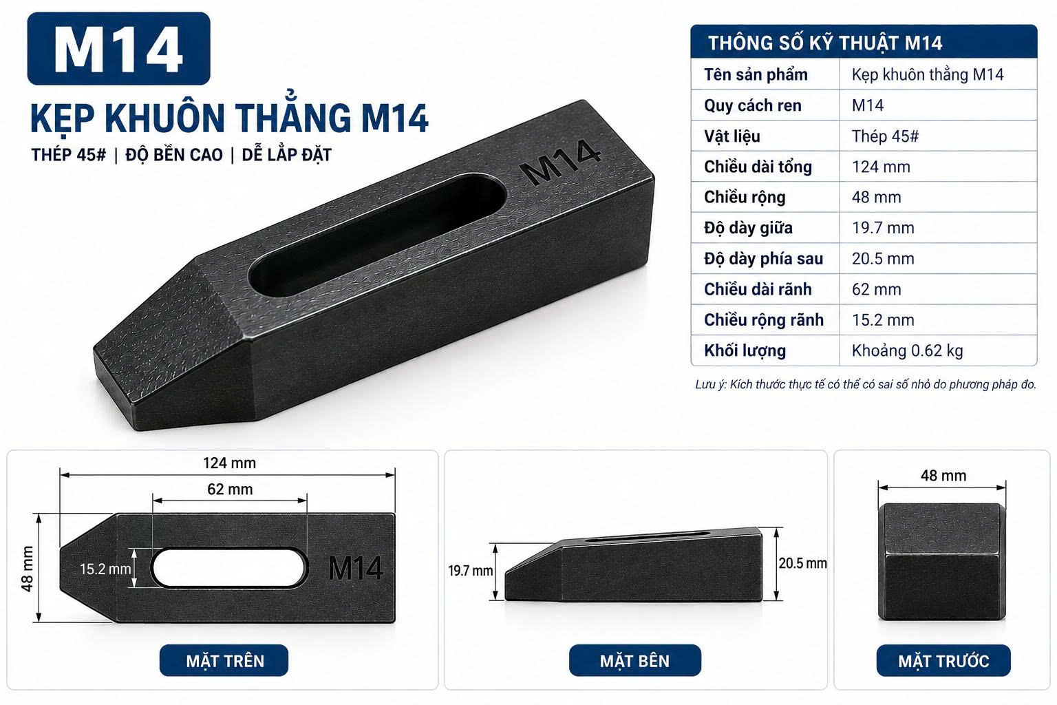 Kẹp Khuôn Thẳng M14