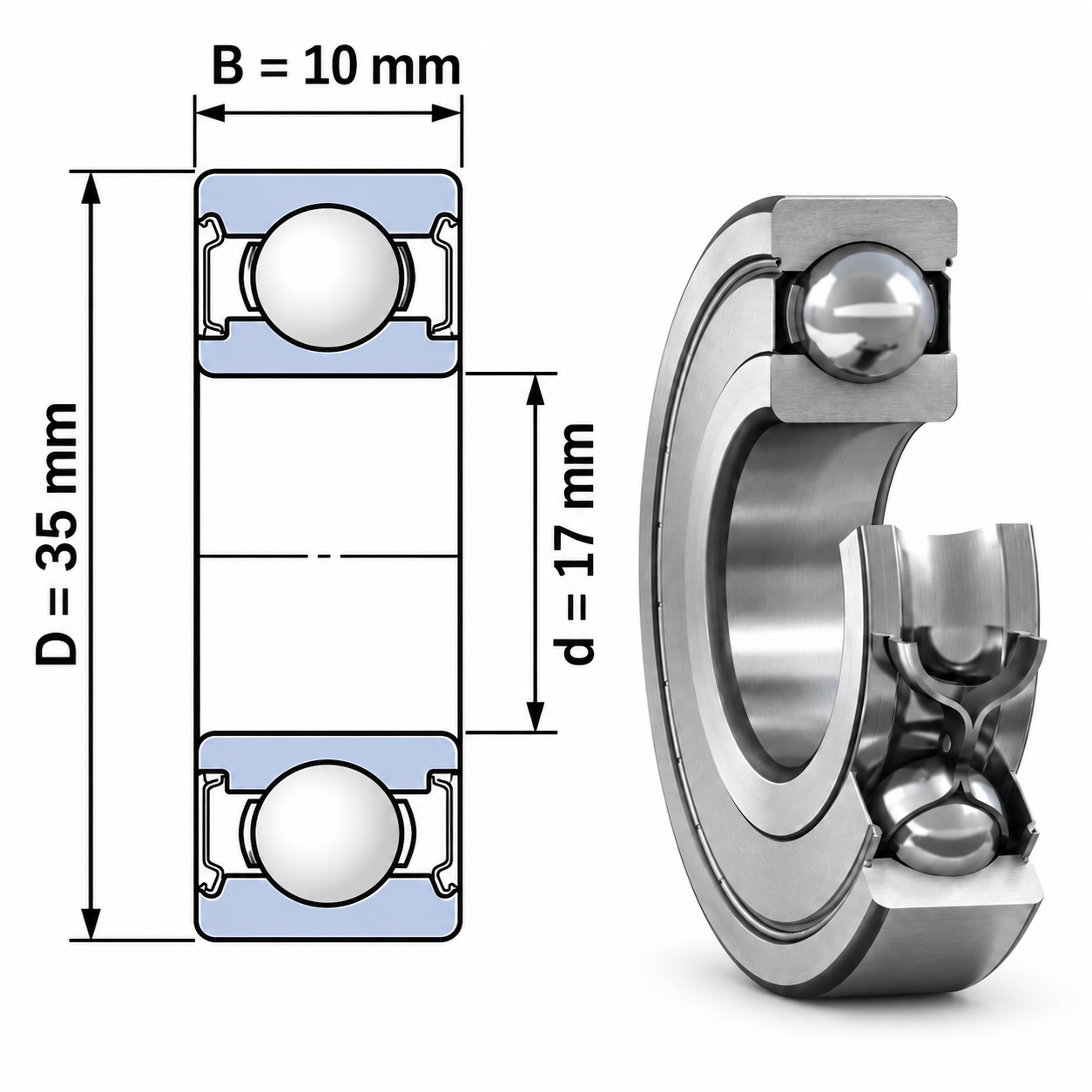 Vòng bi cầu rãnh sâu 6003