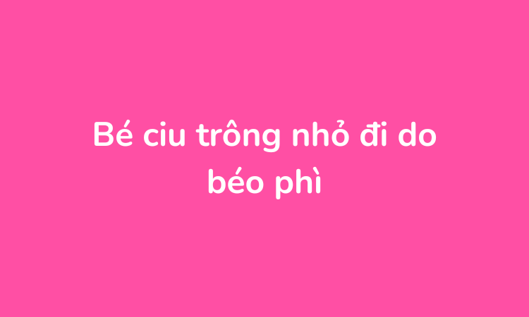 Bé ciu trông nhỏ đi do béo phì