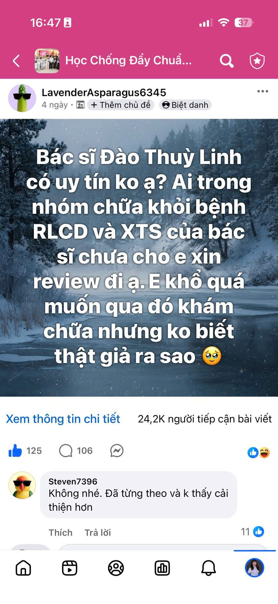 Mấy hôm trước có bài đăng xin review của mem trong nhóm.