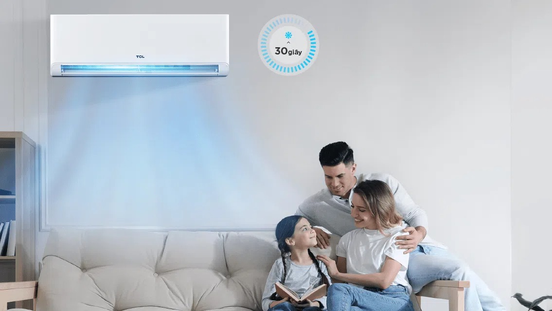 Công nghệ làm lạnh nhanh Turbo 30s trên máy lạnh TCL