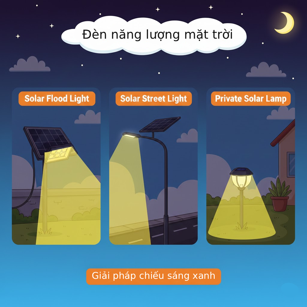 Solar Flood Light, Solar Street Light, Private Solar Lamp Là Gì?