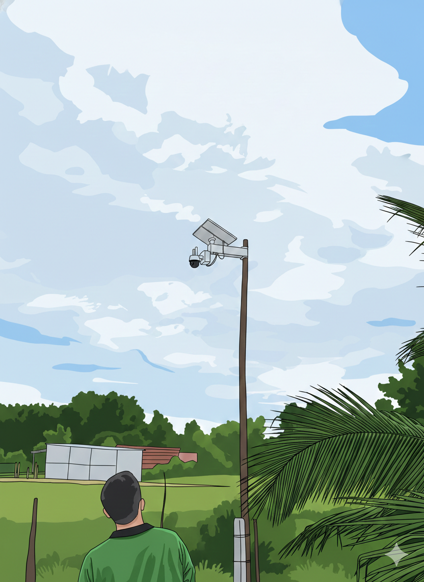 Lắp camera cho rẫy không có điện