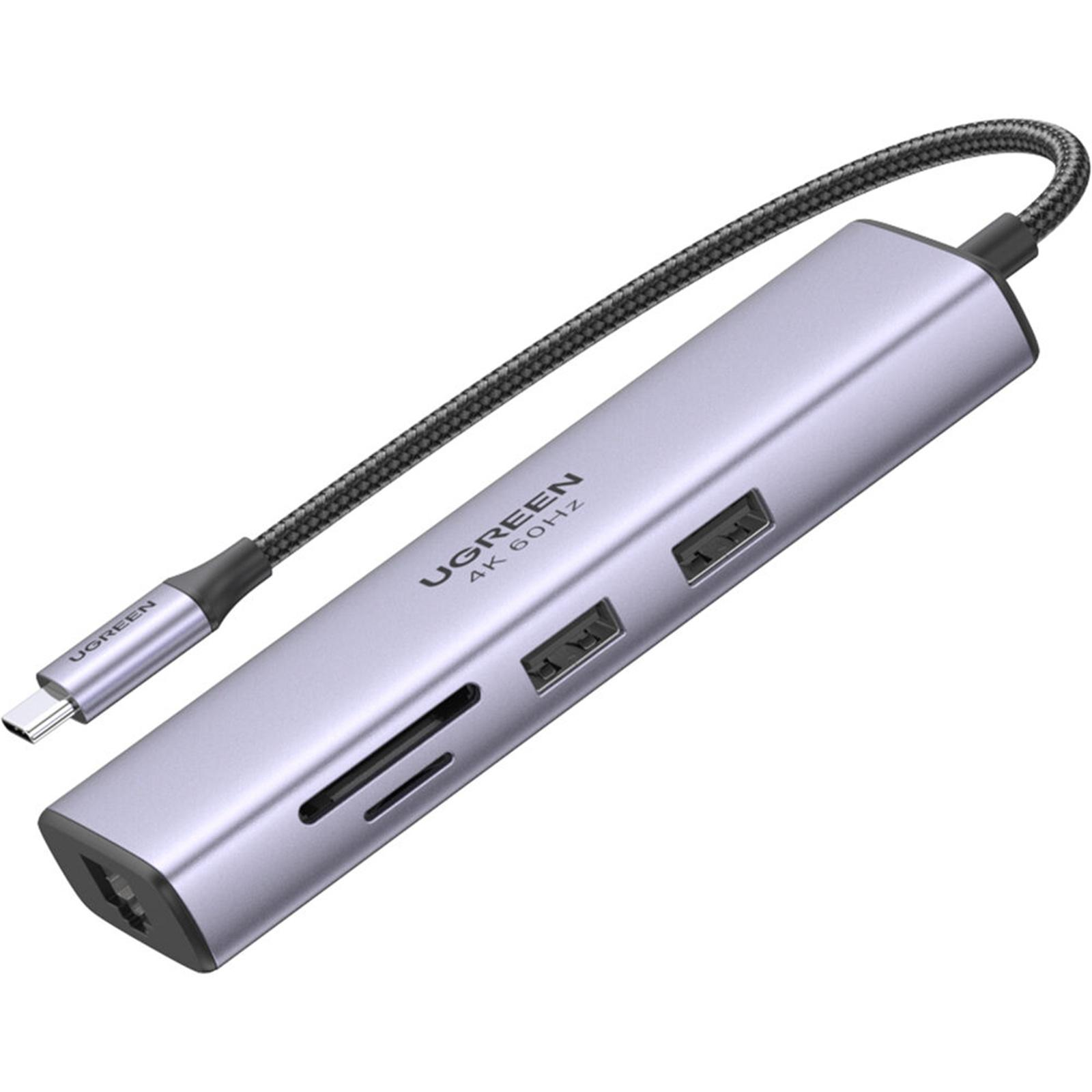 Bộ Chuyển Đổi Type-C UGREEN 60515 4K*2K/60Hz HDMI LAN USB 3.0 PD  Phú Quốc