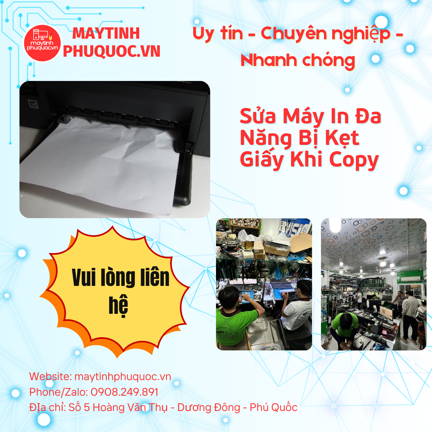 Sửa Máy In Đa Năng Bị Kẹt Giấy Khi Copy – Dịch Vụ Sửa Chữa Phú Quốc | Máy Tính Phú Quốc | Vi Tính Hải Đăng