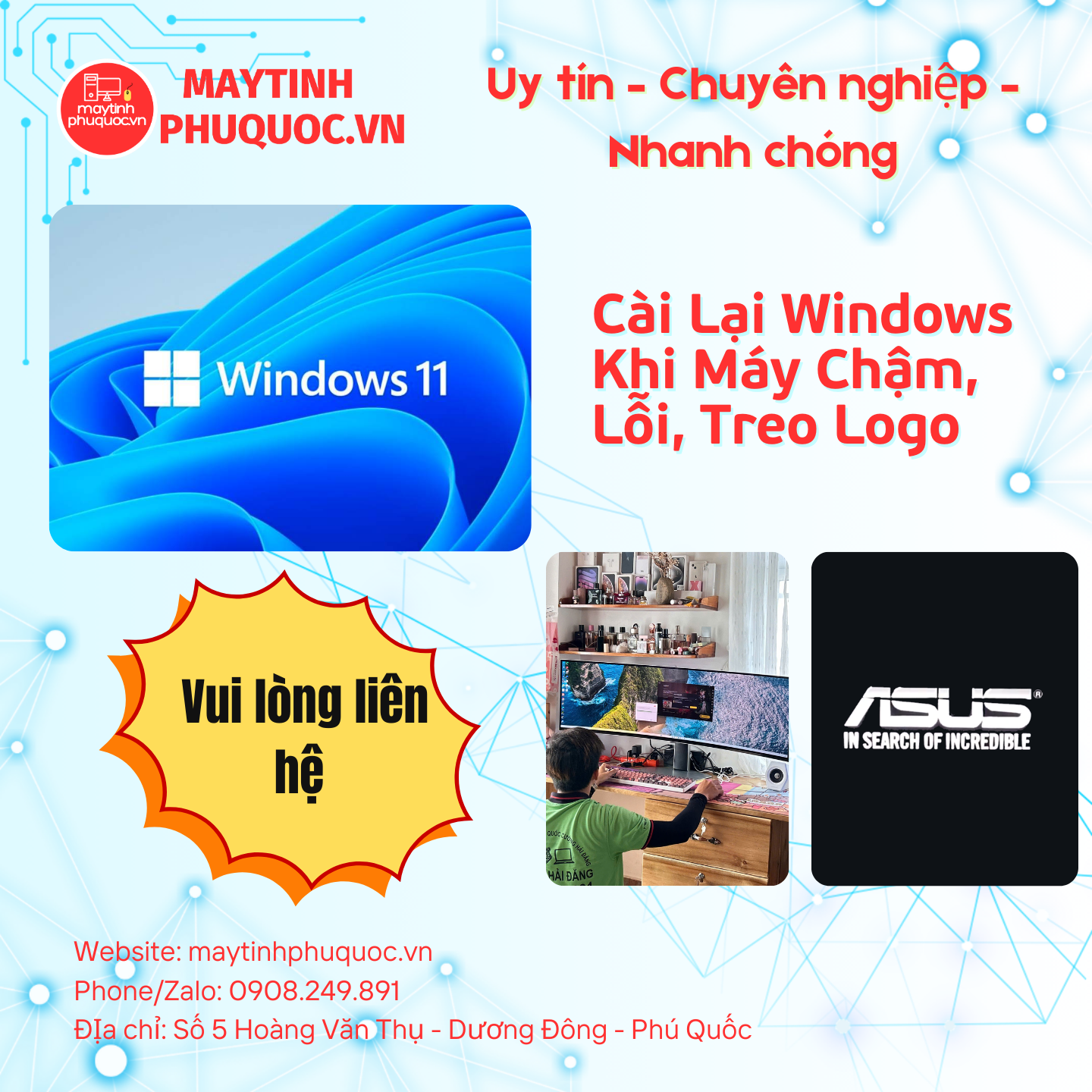 Cài Lại Windows Khi Máy Chậm, Lỗi, Treo Logo – Dịch Vụ Hỗ Trợ Cài Đặt Phú Quốc | Máy Tính Phú Quốc | Vi Tính Hải Đăng