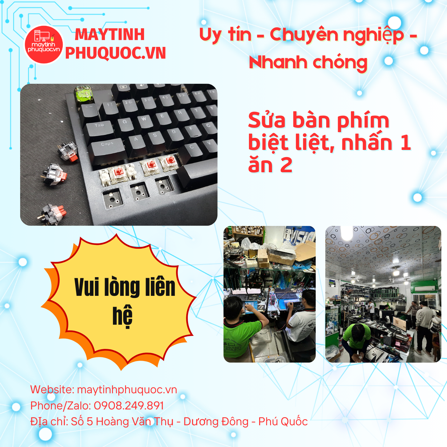 Bàn Phím Liệt Phím Hoặc Nhấn 1 Ăn 2 – Dịch Vụ Sửa Chữa PC Phú Quốc | Máy Tính Phú Quốc | Vi Tính Hải Đăng