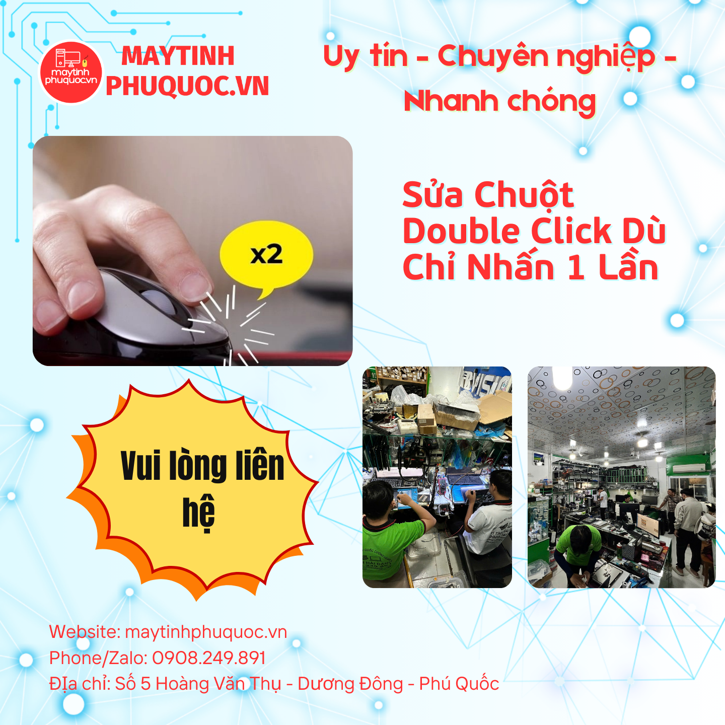 Sửa Chuột Double Click – Dịch Vụ Sửa Chữa PC Phú Quốc | Máy Tính Phú Quốc | Vi Tính Hải Đăng