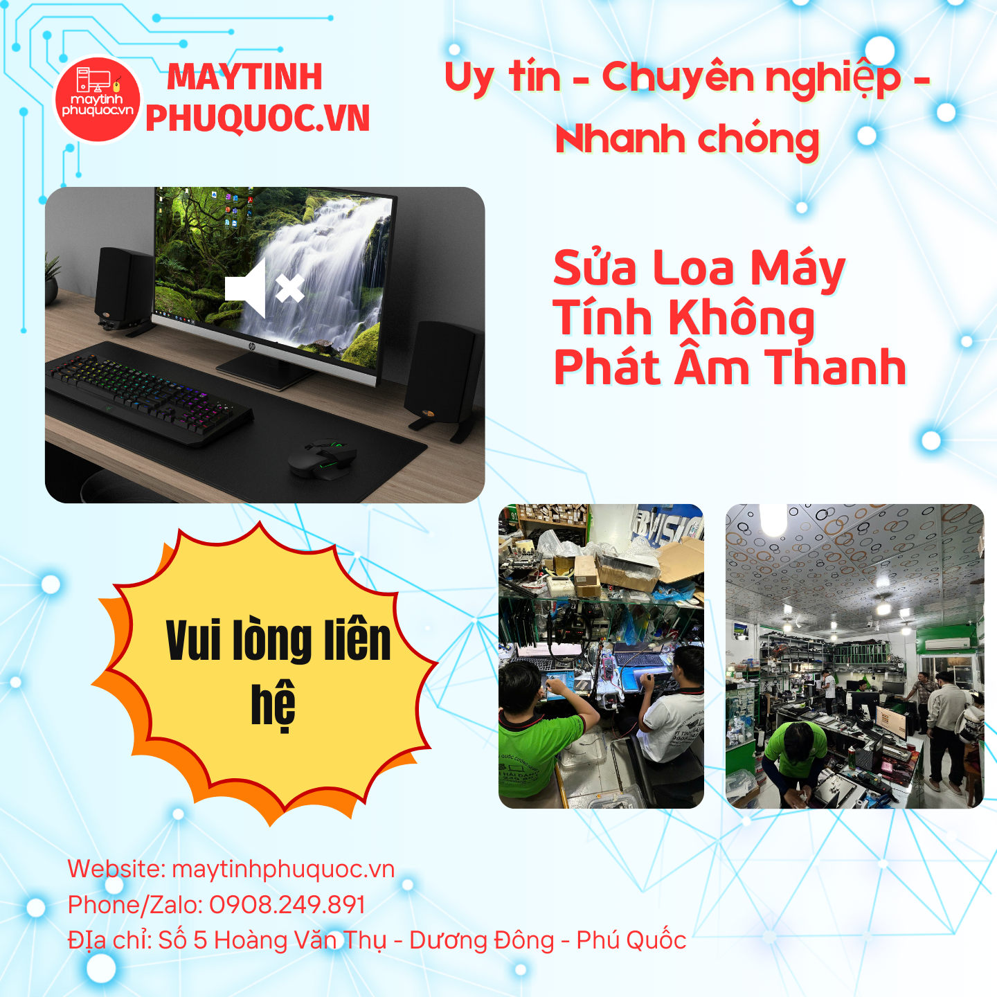 Sửa Loa Máy Tính Không Phát Âm Thanh – Dịch Vụ Sửa Chữa PC Phú Quốc | Máy Tính Phú Quốc | Vi Tính Hải Đăng