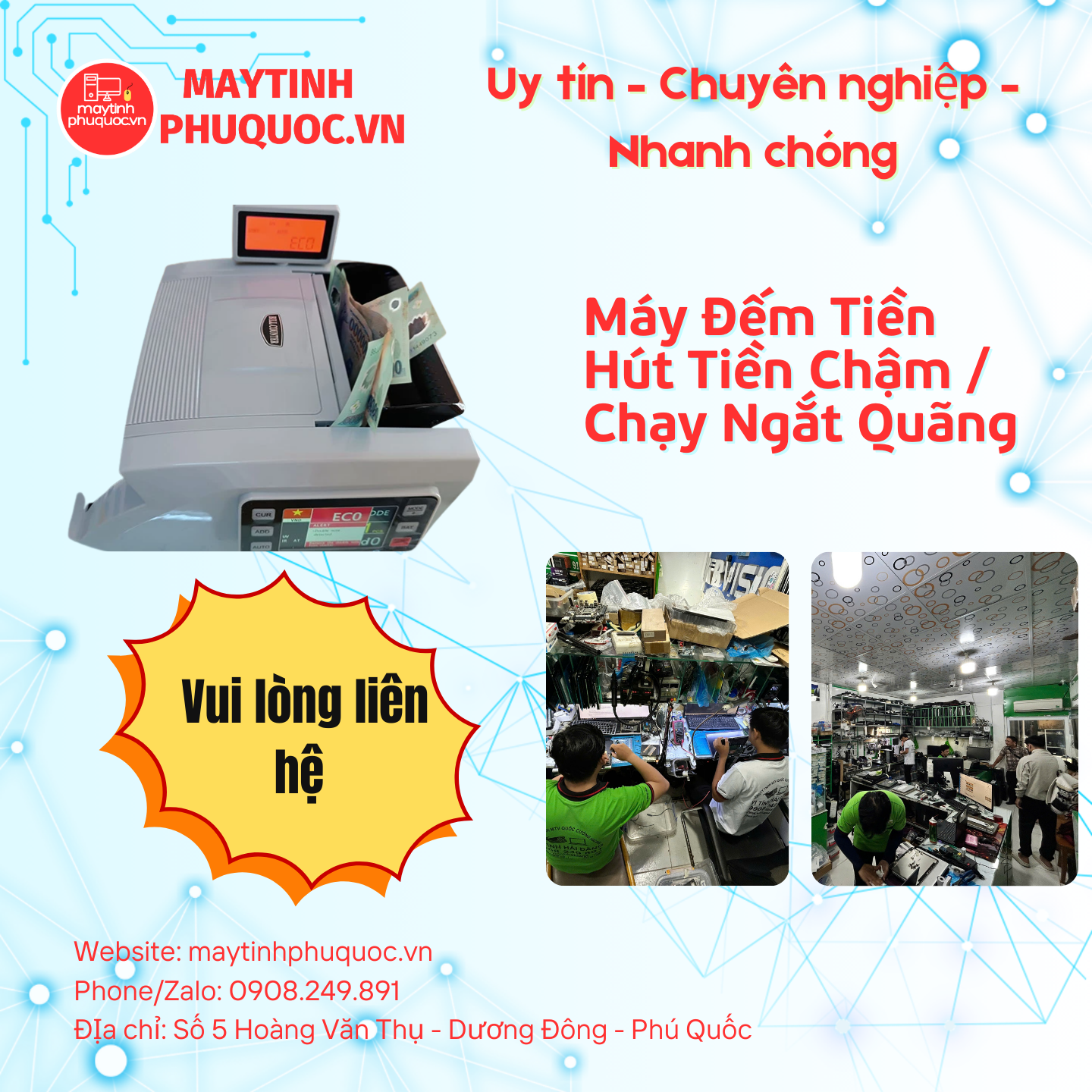 Máy Đếm Tiền Hút Tiền Chậm / Chạy Ngắt Quãng – Dịch Vụ Sửa Chữa Phú Quốc | Máy Tính Phú Quốc | Vi Tính Hải Đăng