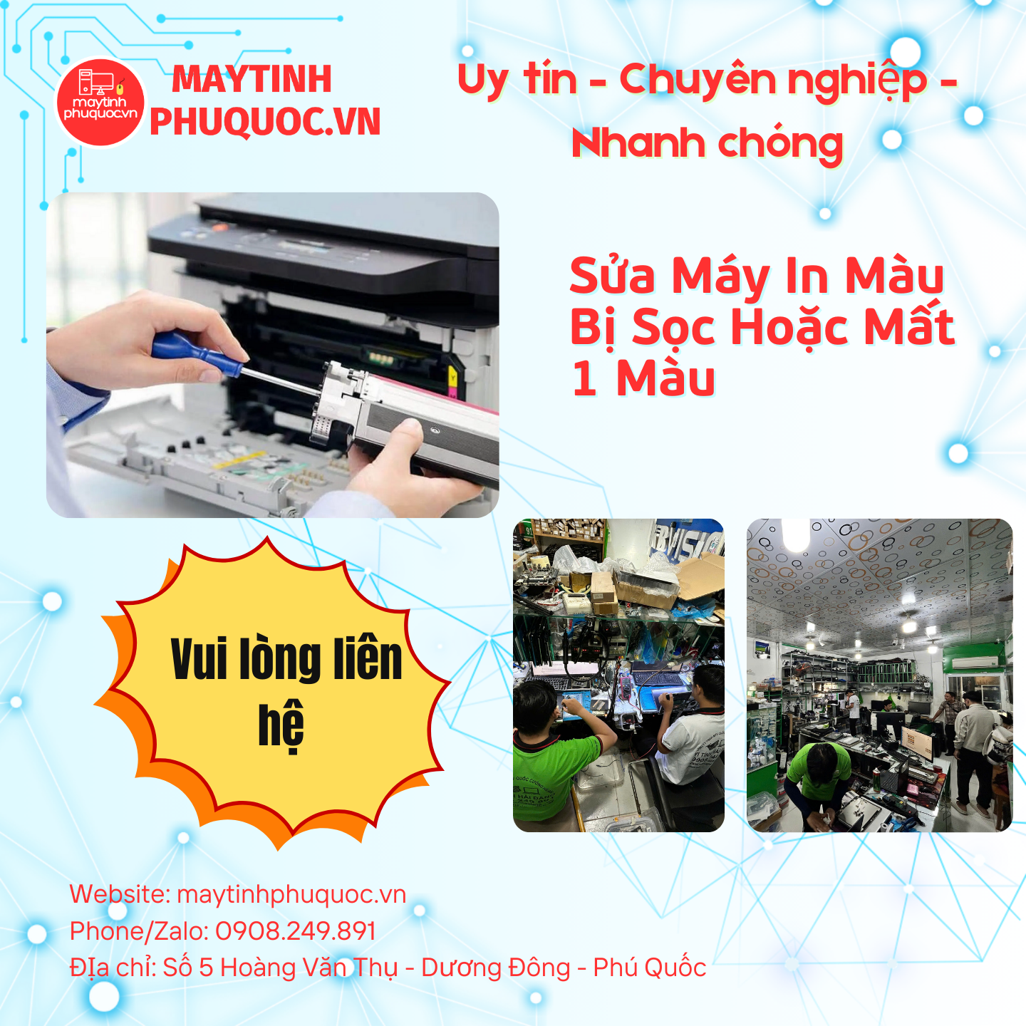 Sửa Máy In Báo Lỗi Mực Màu (C/M/Y/K) – Dịch Vụ Sửa Chữa Phú Quốc | Máy Tính Phú Quốc | Vi Tính Hải Đăng