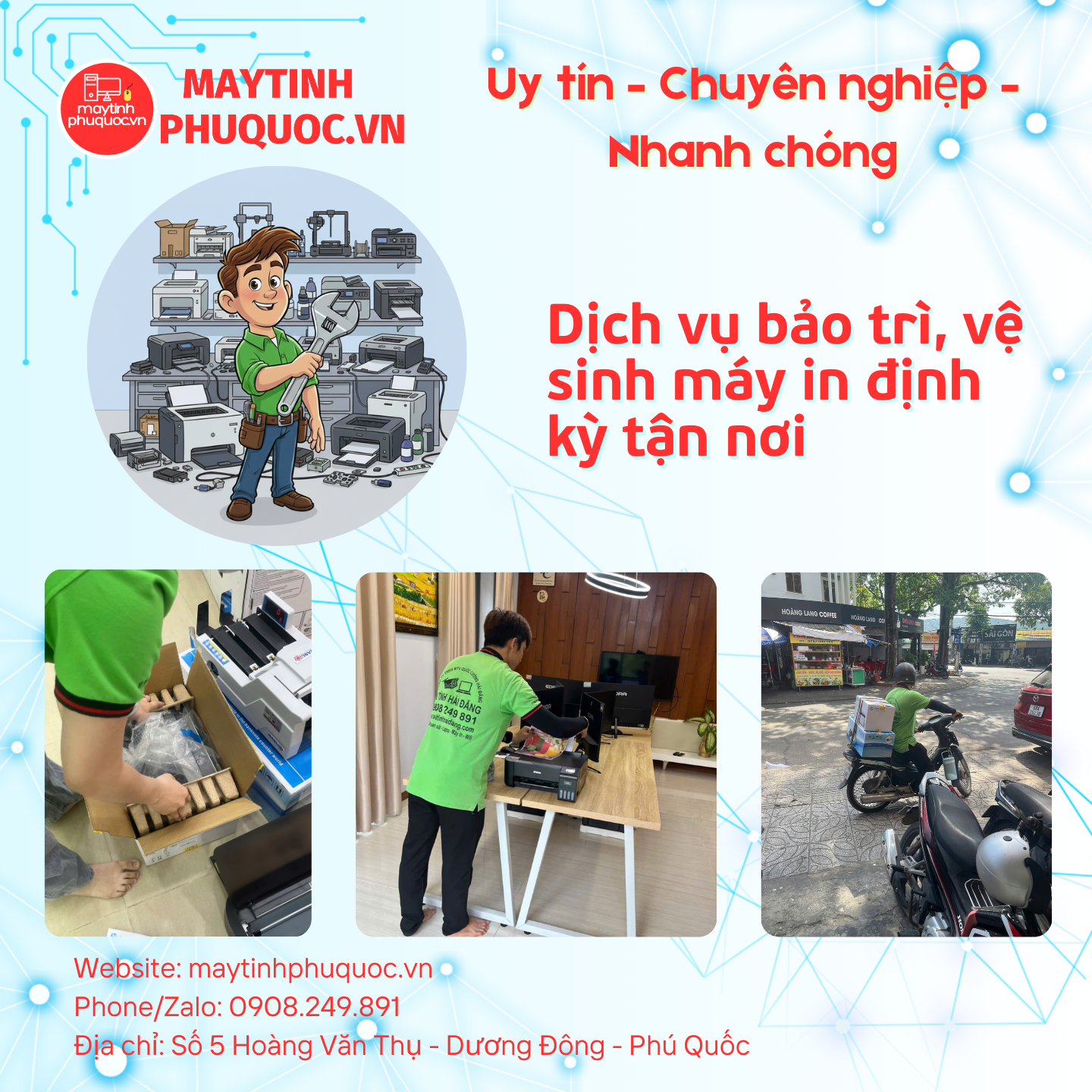 Dịch vụ bảo trì, vệ sinh máy in định kỳ tận nơi – Dịch Vụ Sửa Giao Nhận Tận Nơi Phú Quốc | Máy Tính Phú Quốc | Vi Tính Hải Đăng
